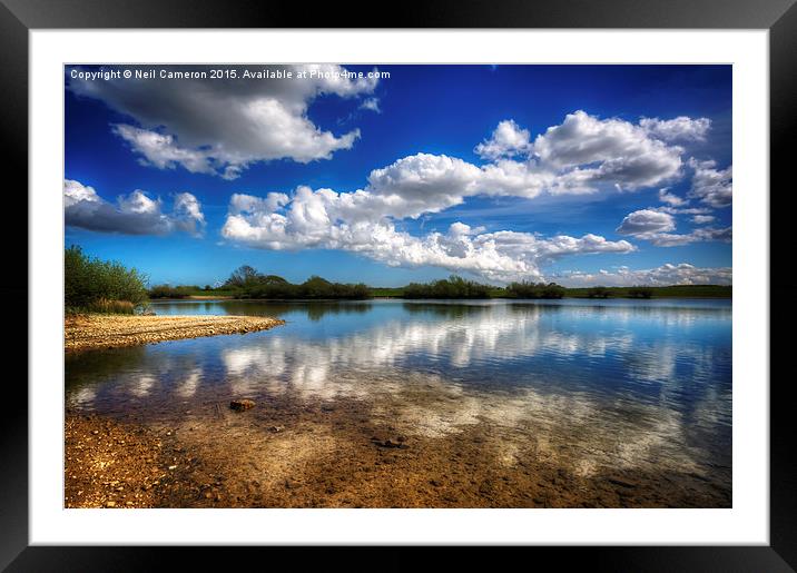  The Mere in Summer Framed Mounted Print by Neil Cameron