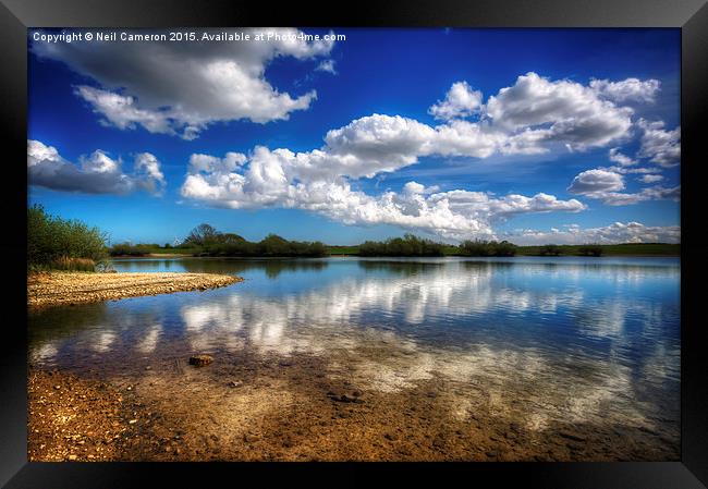  The Mere in Summer Framed Print by Neil Cameron