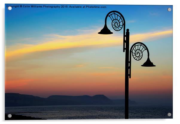  Evening Light Lyme Regis  Acrylic by Colin Williams Photography