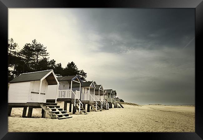 Beach Huts at Wells Framed Print by Stephen Mole