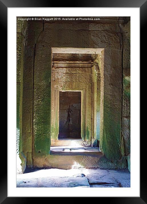  Doorways Angkor Framed Mounted Print by Brian  Raggatt