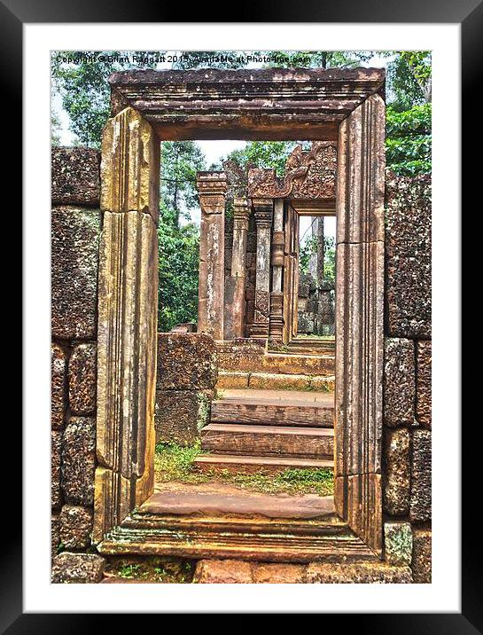 Temple Ruin Doorways Framed Mounted Print by Brian  Raggatt