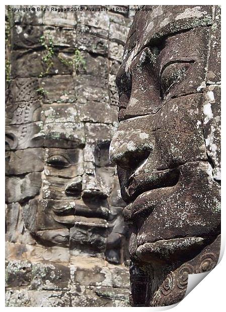  Woman's Citadel Angkor Temples Cambodia Print by Brian  Raggatt