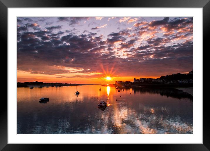  Estuary Sunset (Conway) Framed Mounted Print by Mark Ollier