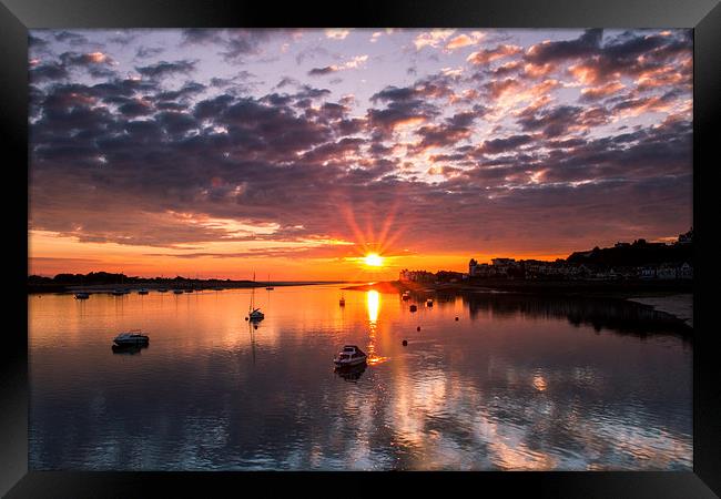  Estuary Sunset (Conway) Framed Print by Mark Ollier