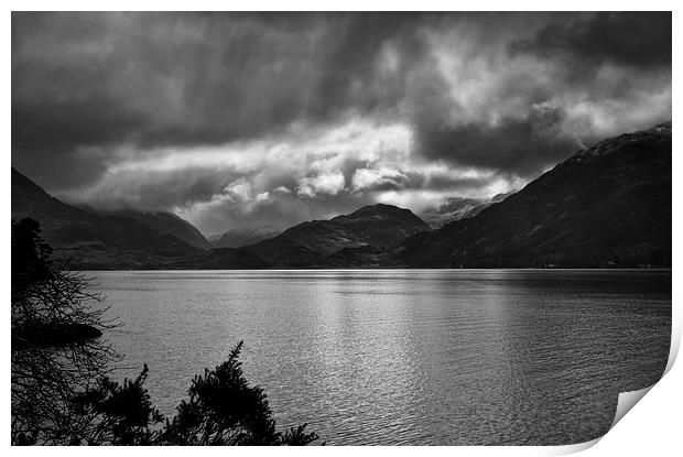  Stormy March day by Loch Duich, Scotland Print by Jacqi Elmslie