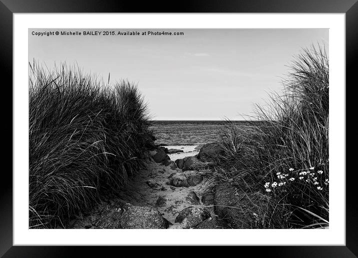  Through the Dunes to the Sea Framed Mounted Print by Michelle BAILEY