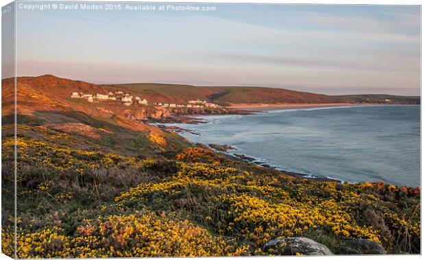  Woolacombe from Morte Point Canvas Print by David Morton