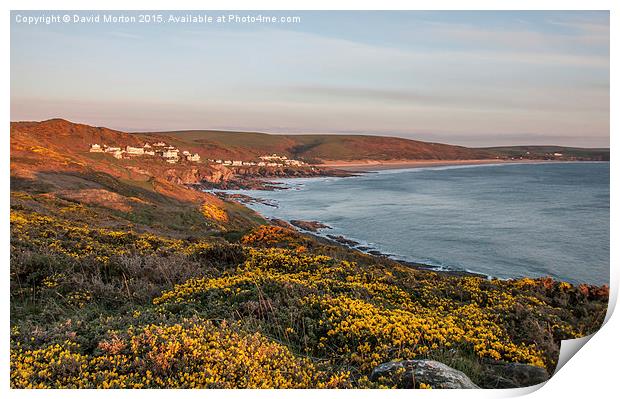  Woolacombe from Morte Point Print by David Morton