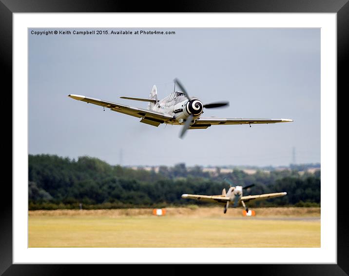  Messerschmitt Scamble. Framed Mounted Print by Keith Campbell