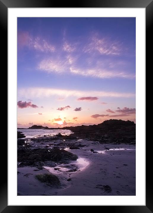 Guernsey sunset. Framed Mounted Print by chris smith