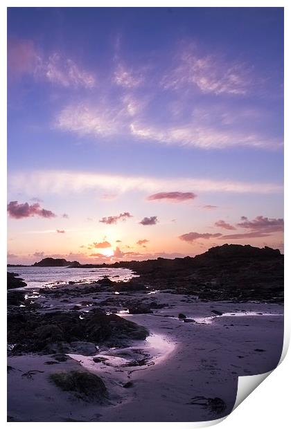 Guernsey sunset. Print by chris smith