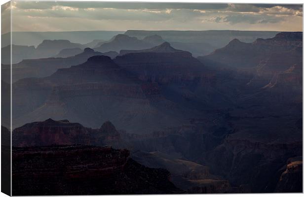 Sunset at Yavapai Point, Grand Canyon Canvas Print by Thomas Schaeffer