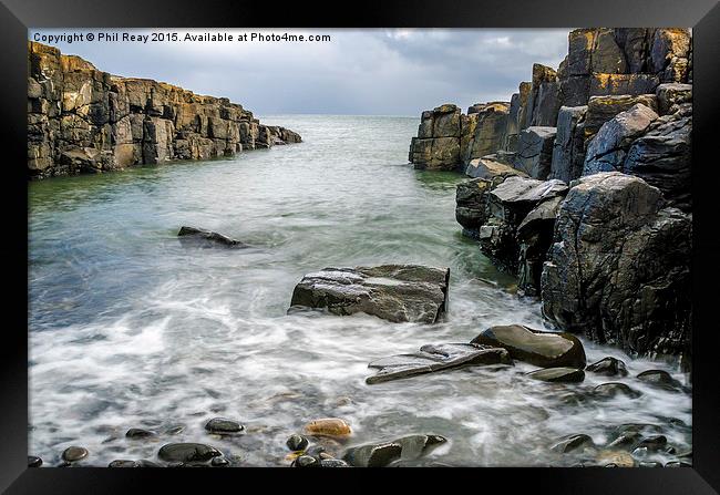  A secluded bay in Northumberland Framed Print by Phil Reay