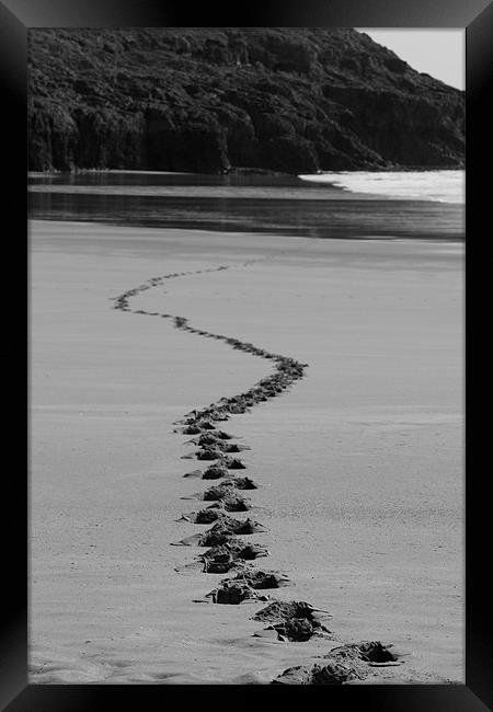 Footsteps Framed Print by geraint jones