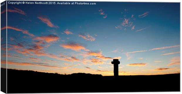 Nuns Cross Silhouette i Canvas Print by Helen Northcott