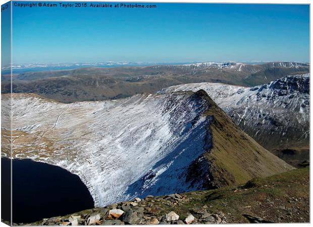  Striding Edge over Helvellyn Canvas Print by Adam Taylor