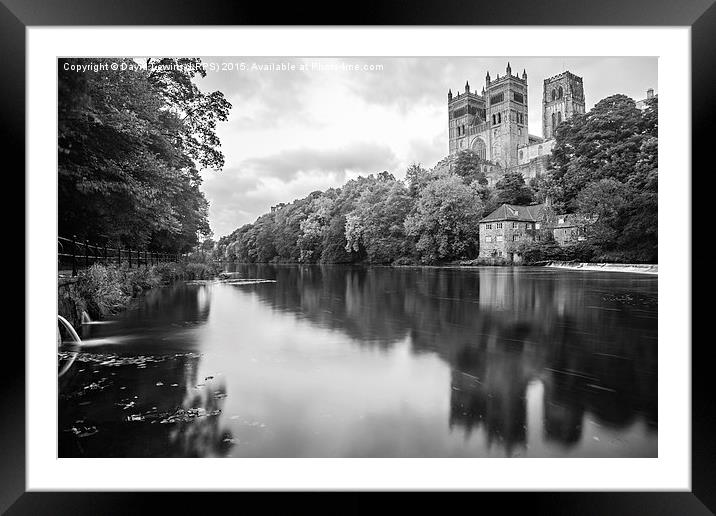 Durham Cathedral Black and White Framed Mounted Print by David Lewins (LRPS)