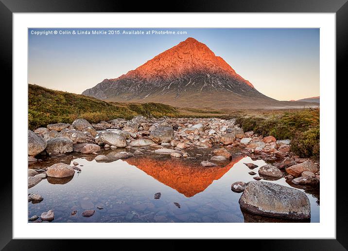 First Light on Buachaille Etive Mor Framed Mounted Print by Colin & Linda McKie