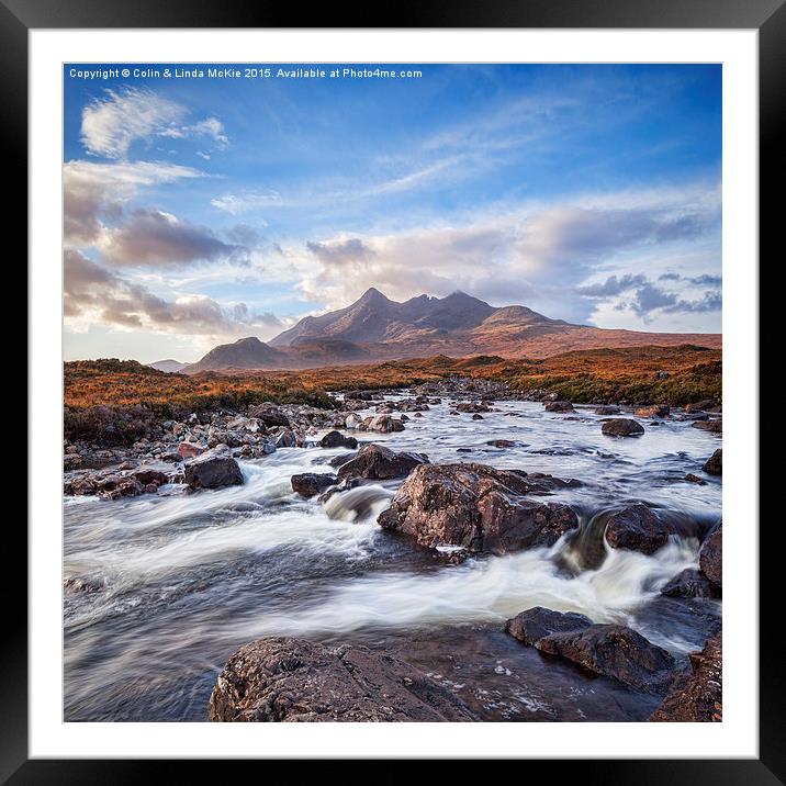  Cuillin Hills from Sligachan Framed Mounted Print by Colin & Linda McKie