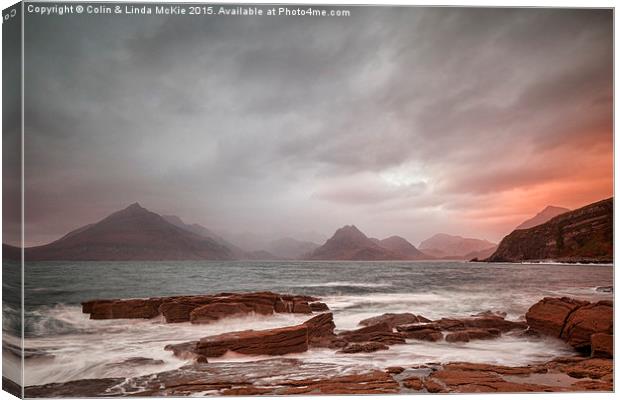 Cuillins from Elgol Canvas Print by Colin & Linda McKie