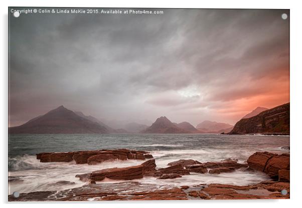 Cuillins from Elgol Acrylic by Colin & Linda McKie