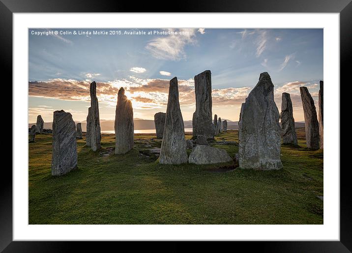 Standing Stones at Callanish Framed Mounted Print by Colin & Linda McKie