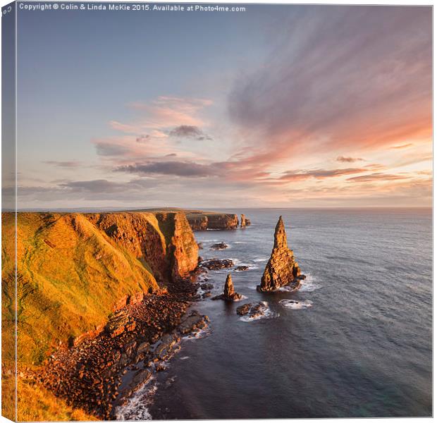  Stacks of Duncansby Canvas Print by Colin & Linda McKie