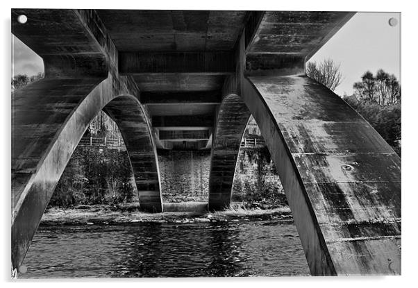 Under Garrion Bridge Acrylic by Tommy Reilly