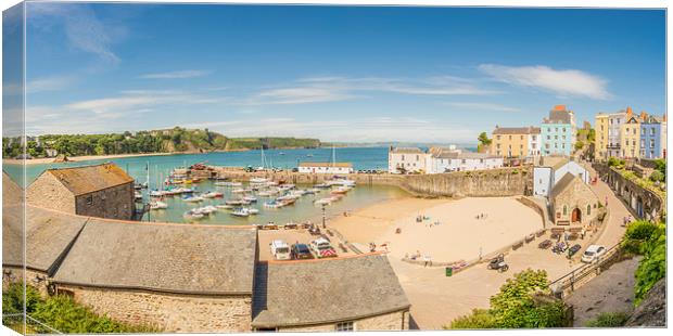 Tenby Harbour Summer Canvas Print by Malcolm McHugh