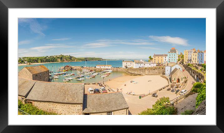 Tenby Harbour Summer Framed Mounted Print by Malcolm McHugh