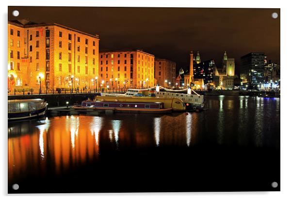  Liverpool Albert Dock Acrylic by David Chennell