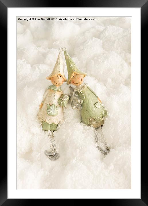 Christmas Elves Framed Mounted Print by Ann Garrett