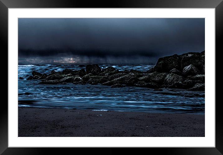  Stormy Skies over Prestatyn , North Wales  Framed Mounted Print by Chris Evans