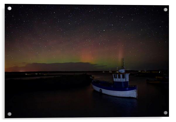  The Northern lights come to Brancaster Staithe 18 Acrylic by Gary Pearson