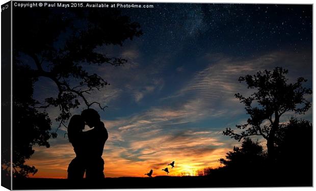  Kentucky Couple in Sunset  Canvas Print by Paul Mays