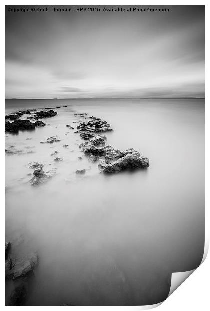  Sea Calm and Rocks Print by Keith Thorburn EFIAP/b