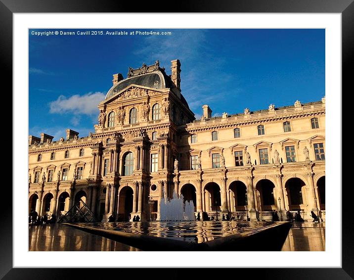  Louvre Palace, Paris Framed Mounted Print by Darren Cavill