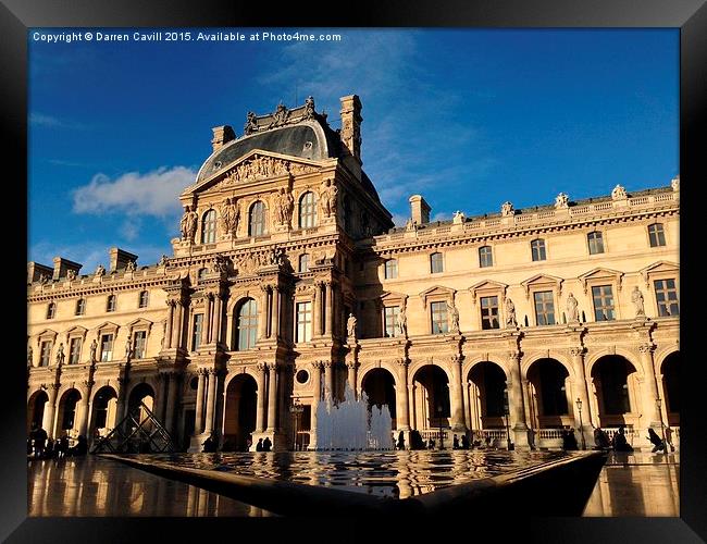   Louvre Palace, Paris Framed Print by Darren Cavill
