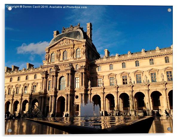   Louvre Palace, Paris Acrylic by Darren Cavill