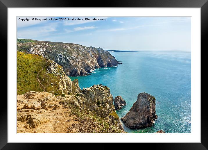View from Cabo Da Roca, the western point of Europ Framed Mounted Print by Dragomir Nikolov