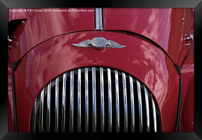  Red Morgan car bonnet and grille Framed Print by Phil Crean