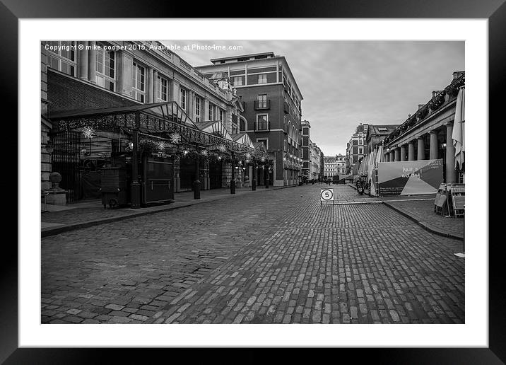  covent garden is still asleep Framed Mounted Print by mike cooper