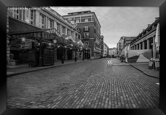  covent garden is still asleep Framed Print by mike cooper