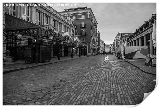  covent garden is still asleep Print by mike cooper