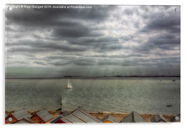  Mersea Island Sea Front Acrylic by Nigel Bangert