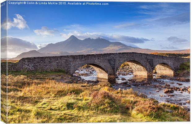  Old Bridge, Sligachan, Skye Canvas Print by Colin & Linda McKie