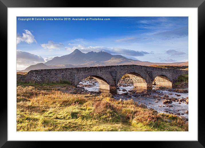  Old Bridge, Sligachan, Skye Framed Mounted Print by Colin & Linda McKie