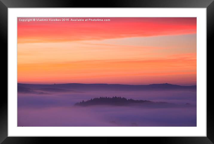  Moments before the sunrise in Hope Valley Framed Mounted Print by Vladimir Korolkov