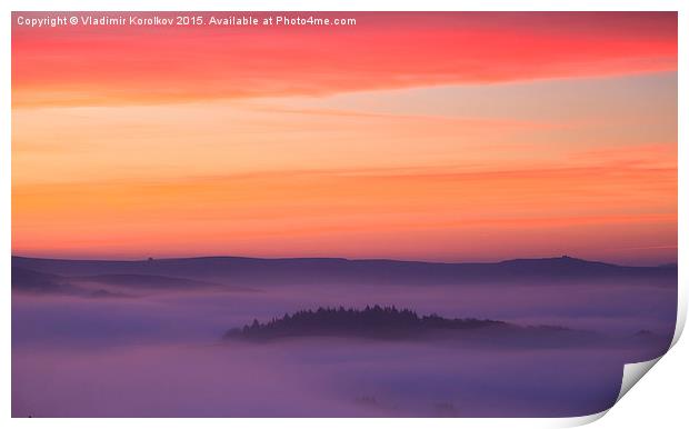  Moments before the sunrise in Hope Valley Print by Vladimir Korolkov